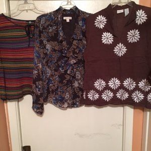 3 Blouse Bundle; It's Our Time (M), Coldwater Creek (M), Jaclyn Smith (M)